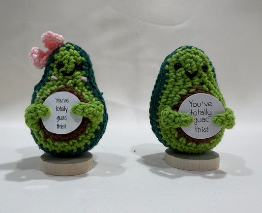Positive Avocado – Handmade Crochet Encouragement